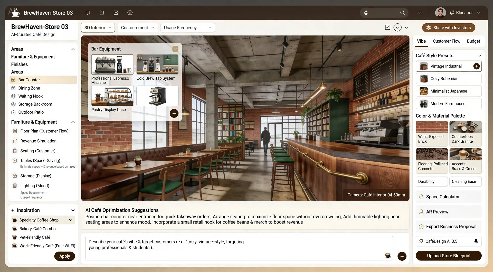 Cafe design SaaS hero image