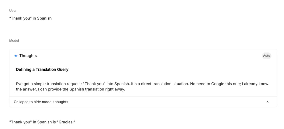 Low-Reasoning Mode: Direct and Lightweight Tasks