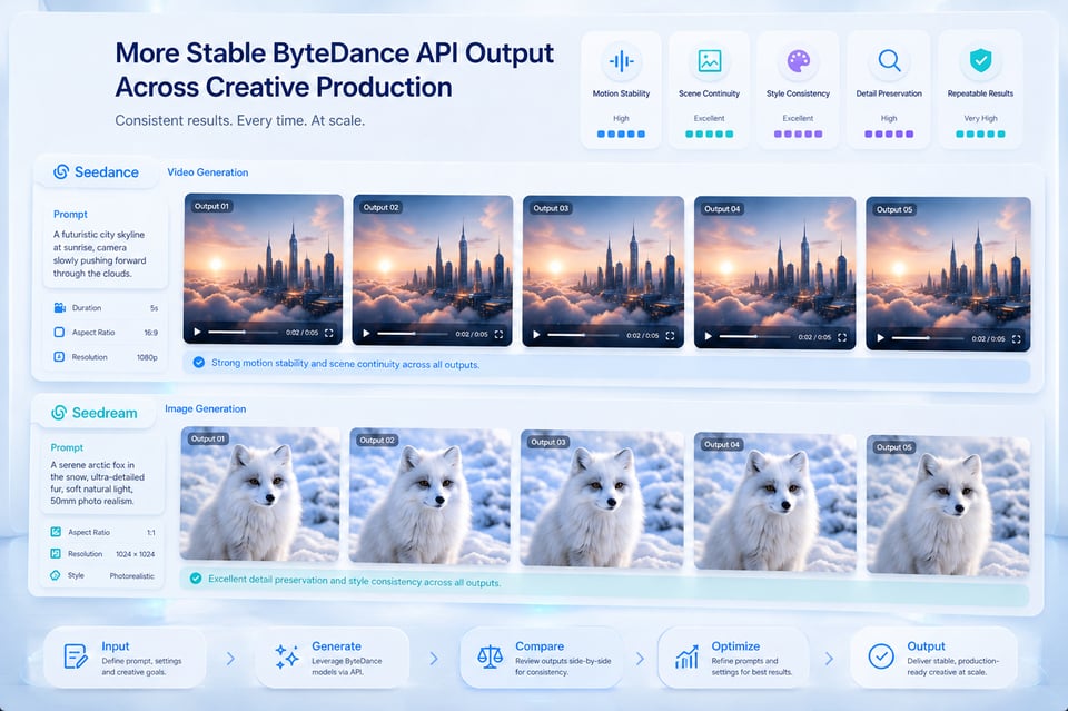More Stable ByteDance API Output Across Creative Production