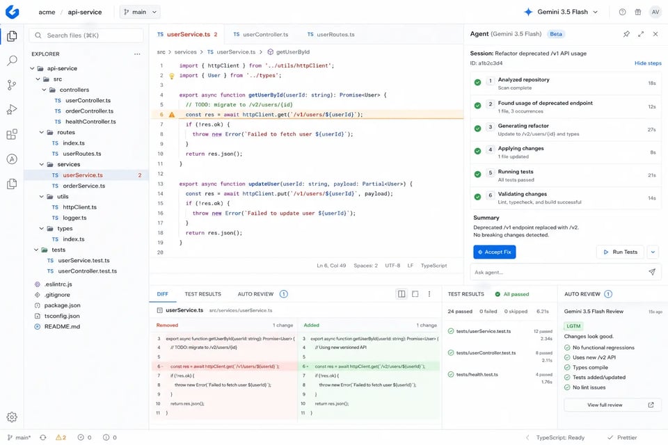 Build Agentic Coding Workflows Using gemini-3.5-flash API
