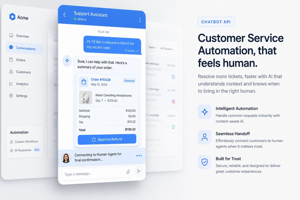 ChatBot API for Customer Service Automation