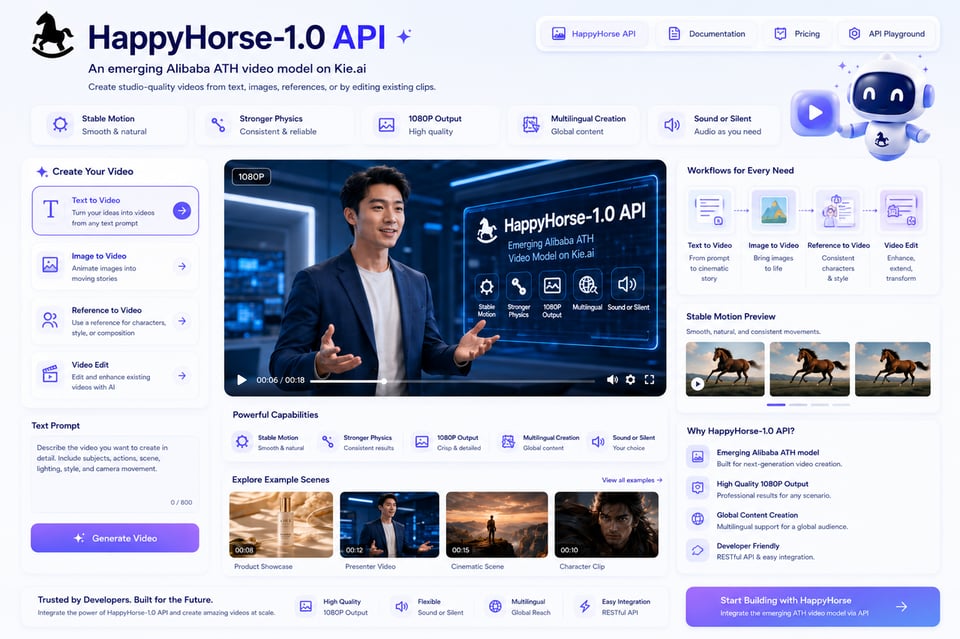 HappyHorse-1.0 API
