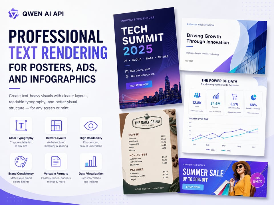 Professional Text Rendering for Posters, Ads, and Infographics