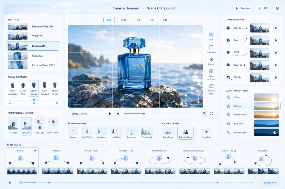 Camera Grammar and Scene Composition with Hailuo AI Video API