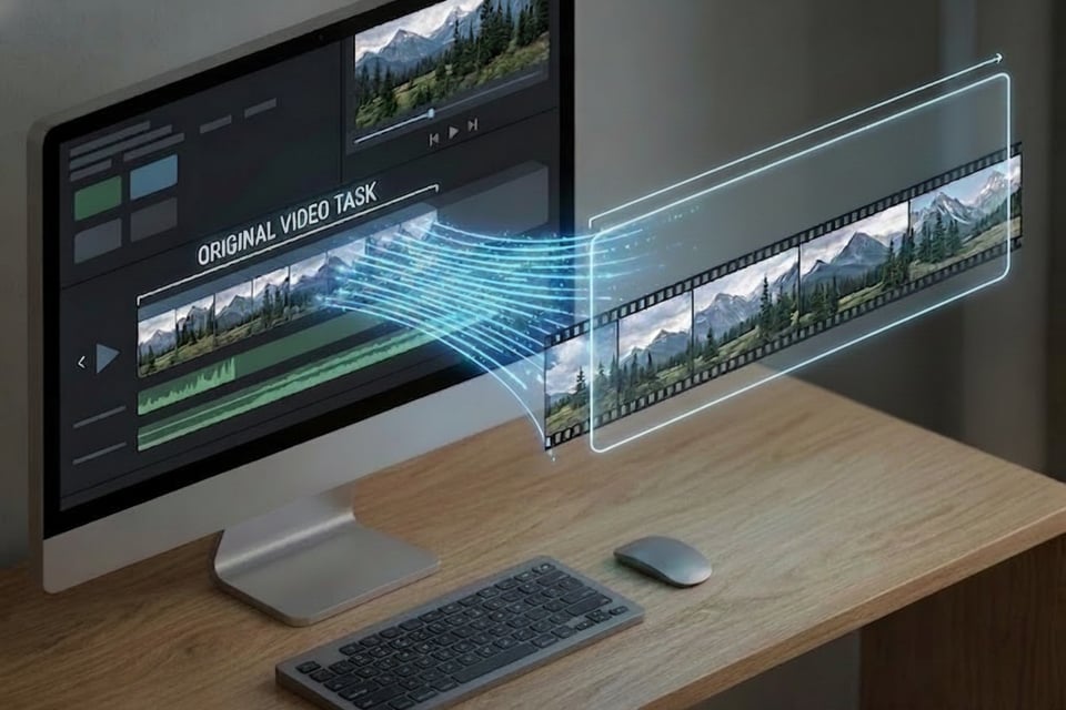 Videoerweiterung und kontinuierliche Timeline-Verlängerung