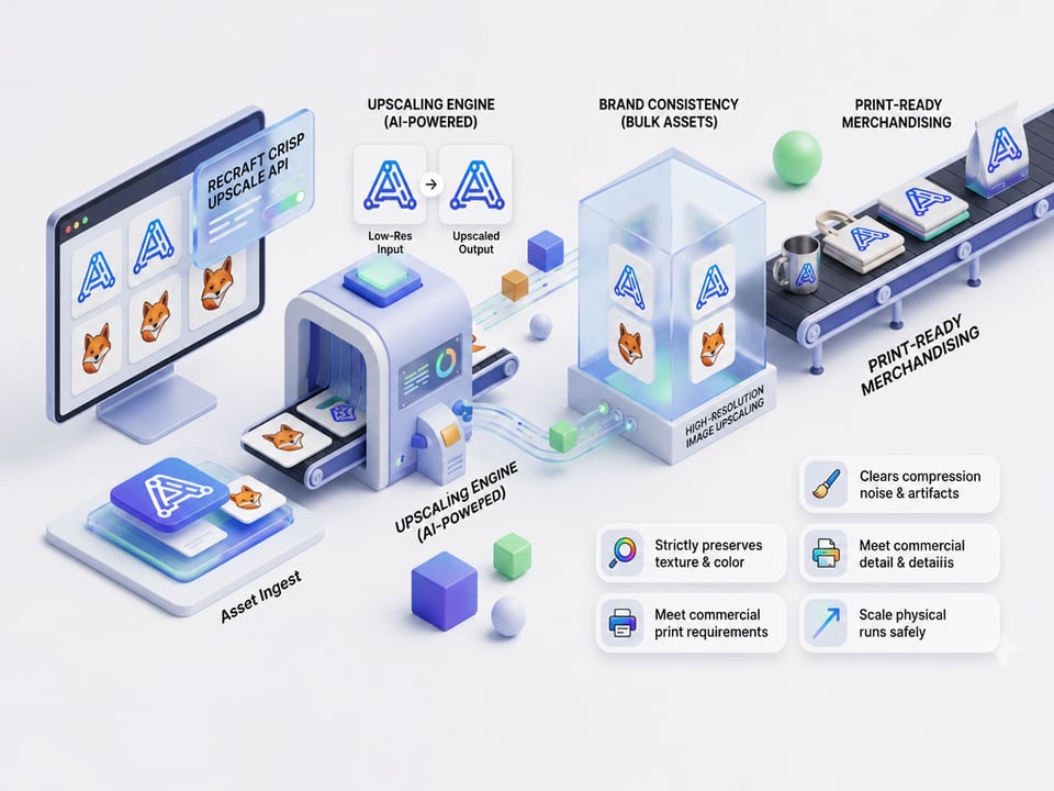 Resolution Upgrade Layer through Recraft Crisp Upscale API
