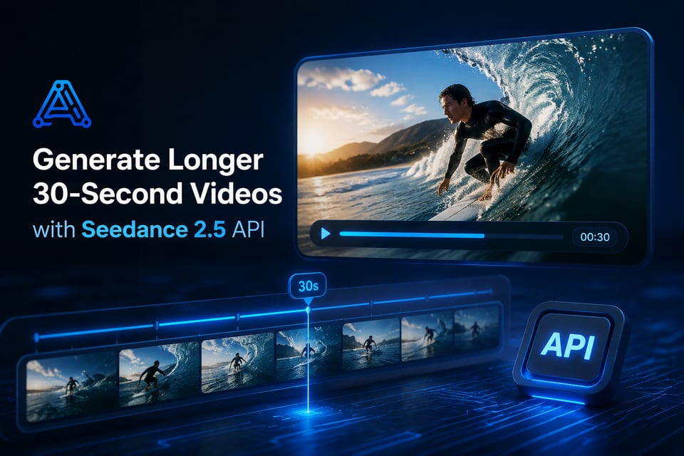 Generate Longer 30-Second Videos with Seedance 2.5 API