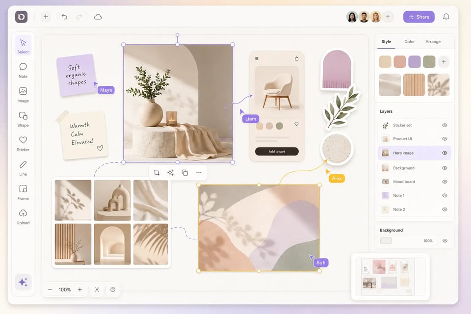 AI Design Canvas Ideation with Nano Banana 2 Lite API