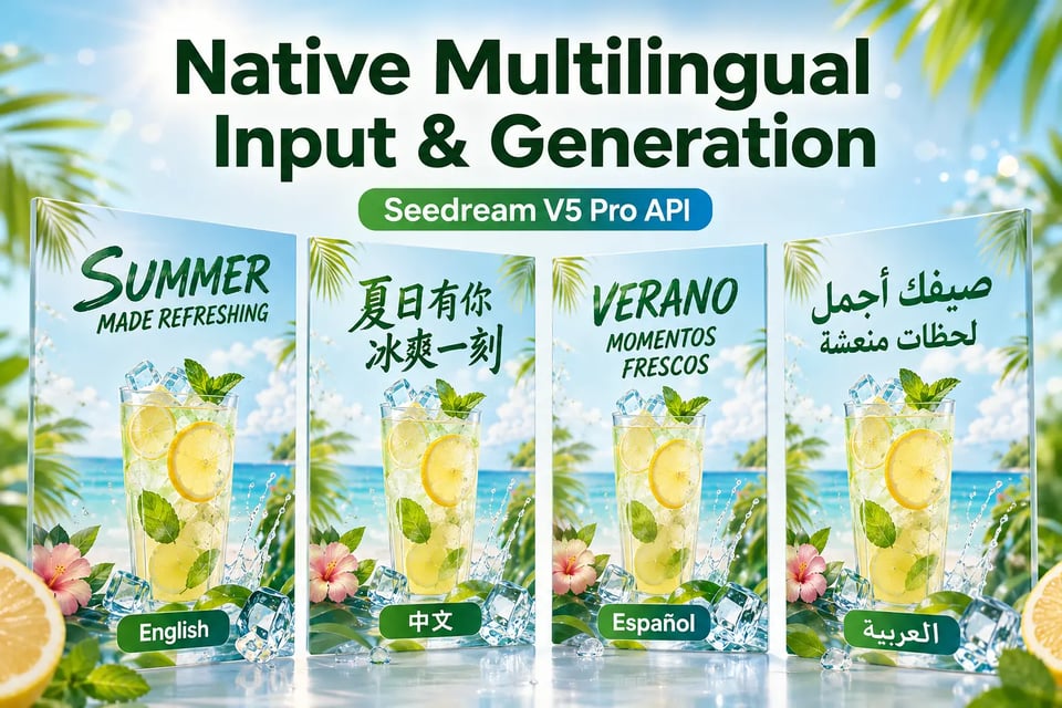 Native Multilingual Input and Generation with Seedream V5 Pro API