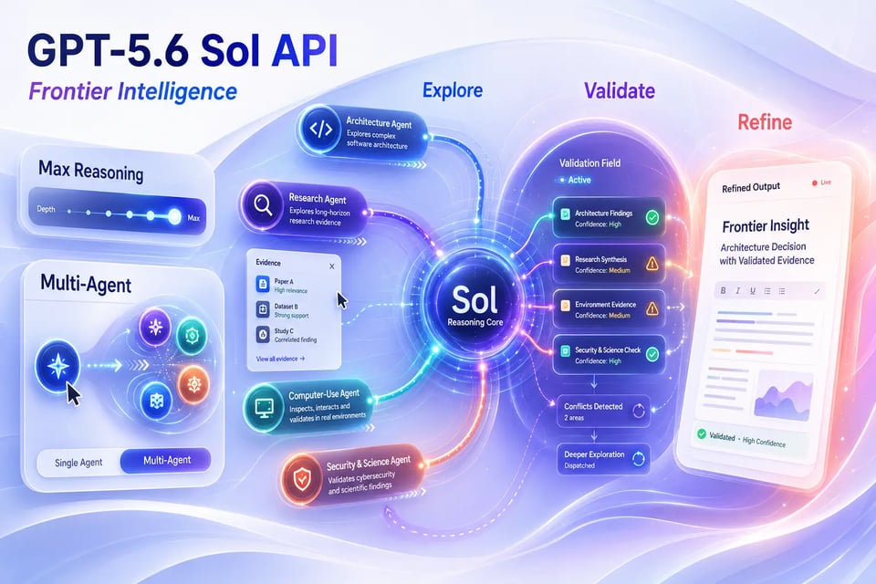 API de GPT-5.6 Sol para inteligencia de vanguardia