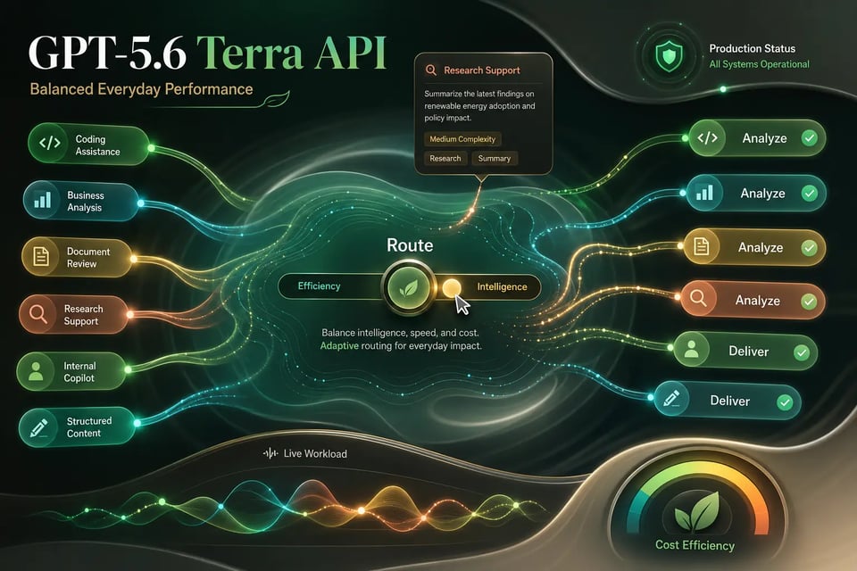 API de GPT-5.6 Terra para un rendimiento diario equilibrado
