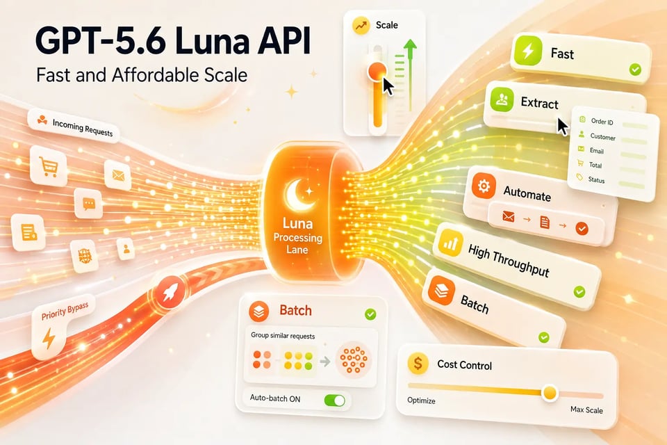 API de GPT-5.6 Luna para una escalabilidad rápida y asequible