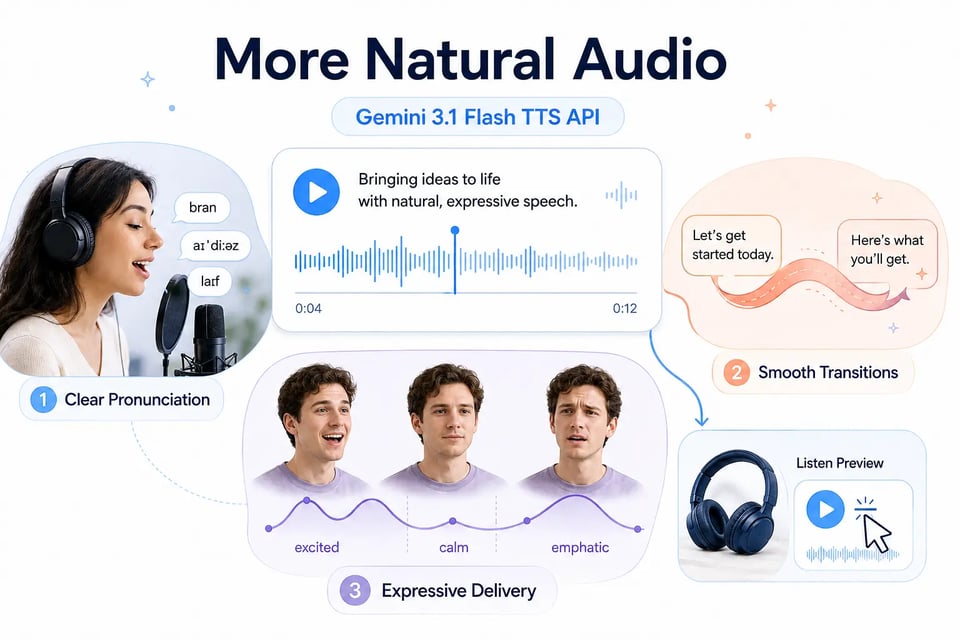 Generate More Natural Audio with Gemini 3.1 Flash TTS API