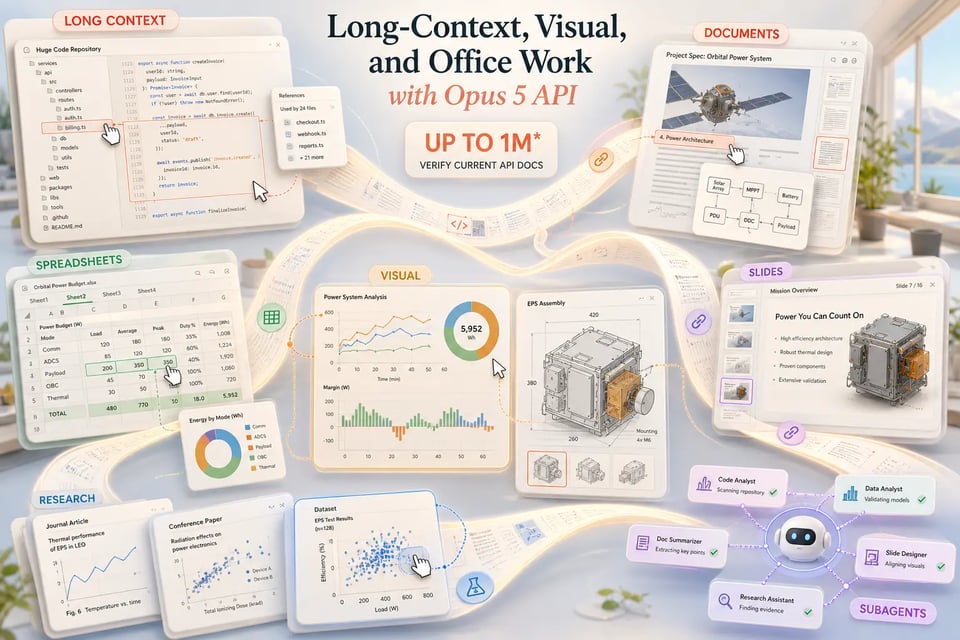 Long-Context, Visual, and Office Work with Opus 5 API