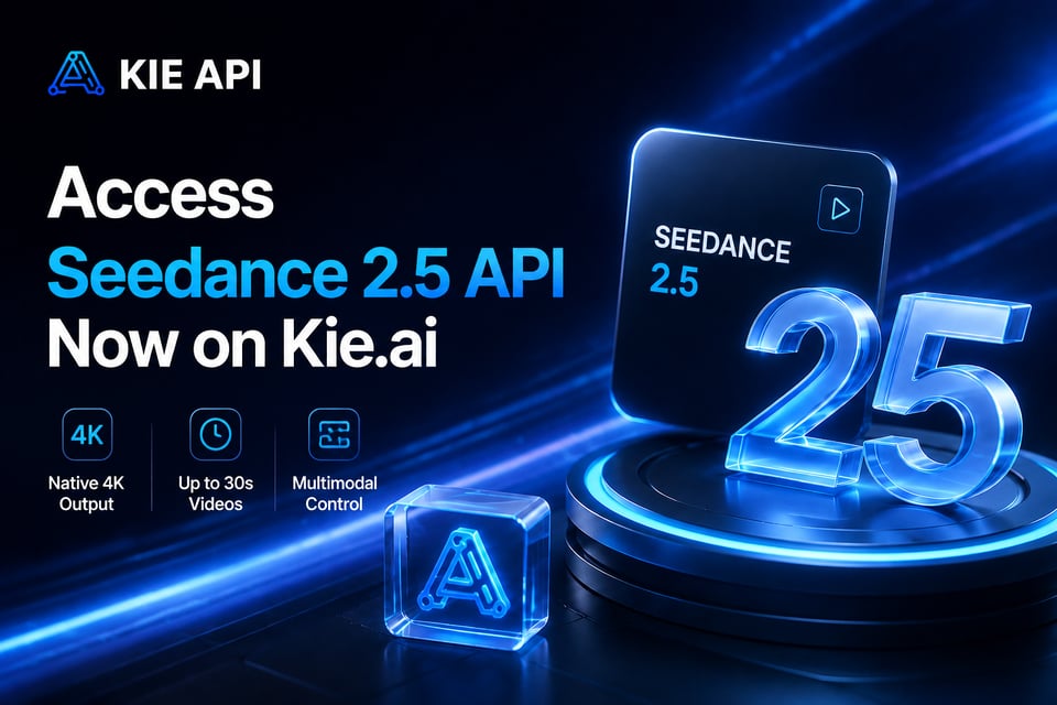 Démarrez avec l'API Seedance 2.5 sur Kie.ai