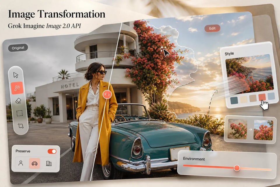 Transform Existing Images through Grok Imagine Image 2.0 API Editing