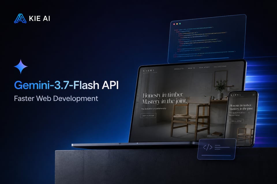 Desarrollo web más rápido con la API de Gemini-3.7-Flash