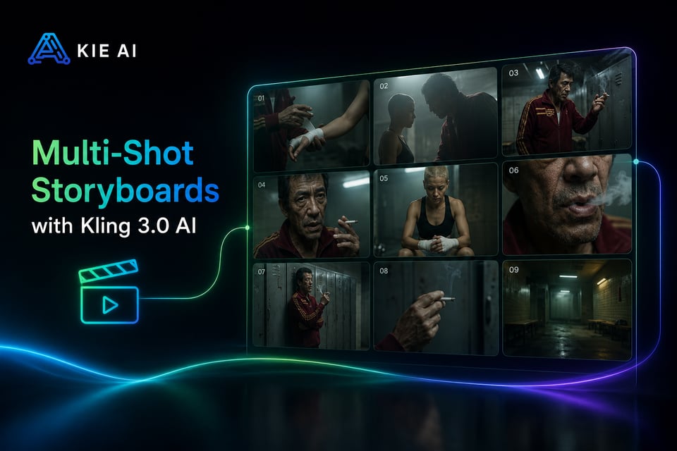 Multi-Shot-Storyboards mit Kling 3.0 AI