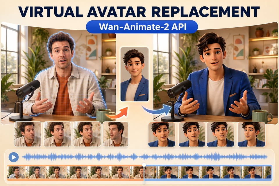 Virtual Avatar Animation with Wan-Animate-2 API