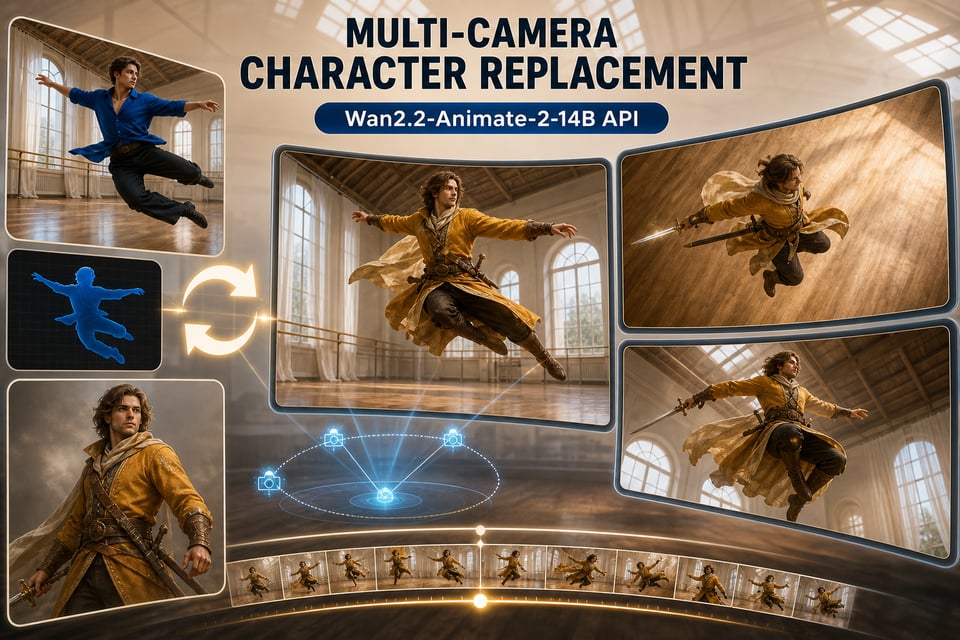 Camera Perspective Variations with Wan2.2-Animate-2-14B API