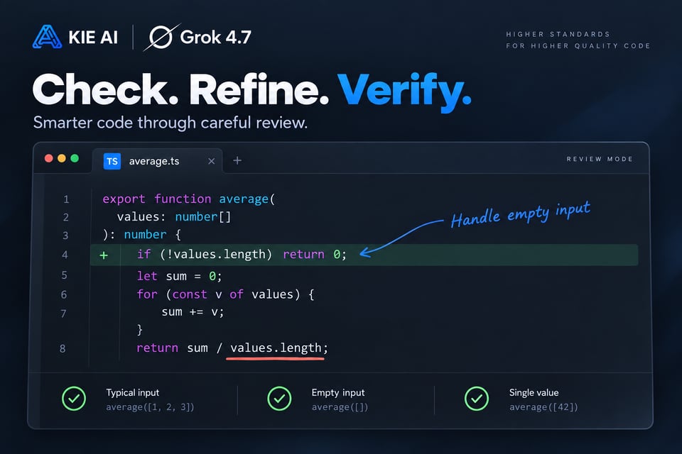 Get Stronger Self-Verification with xAI Grok 4.7