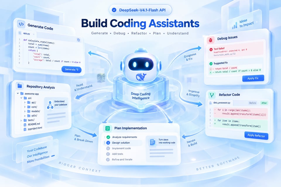 Coding-Assistenten entwickeln mit der DeepSeek-V4.1-Flash API