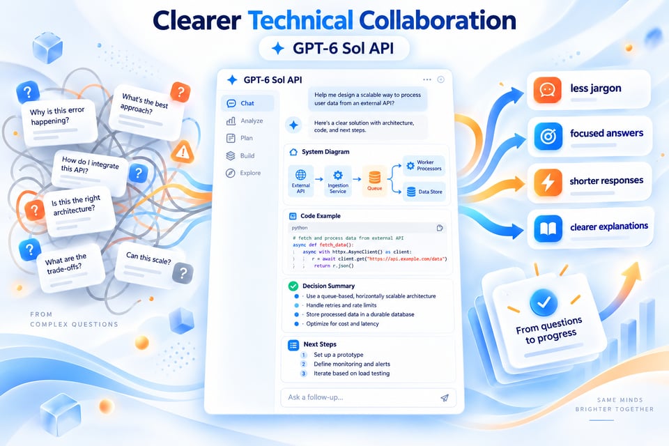 Clearer Technical Collaboration Through GPT-6 Sol API