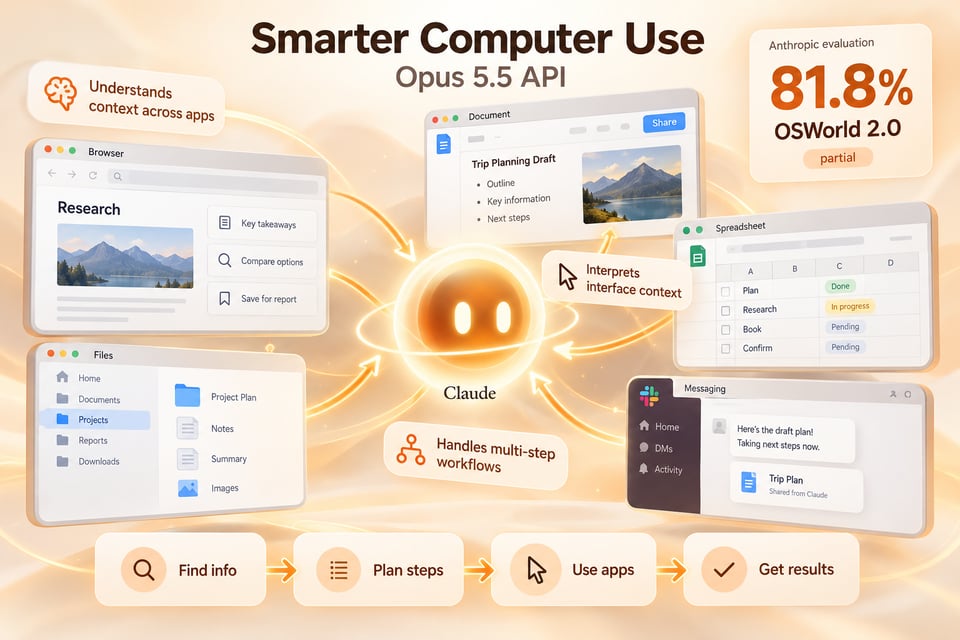 Smarter Computer Use with Opus 5.5 API