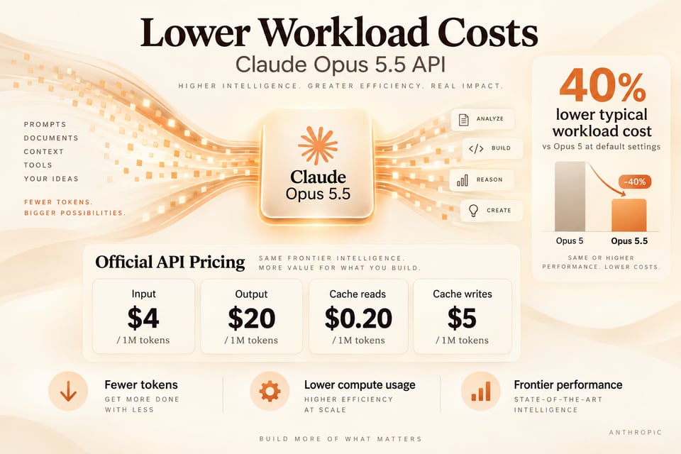 Lower Workload Costs with Claude Opus 5.5 API