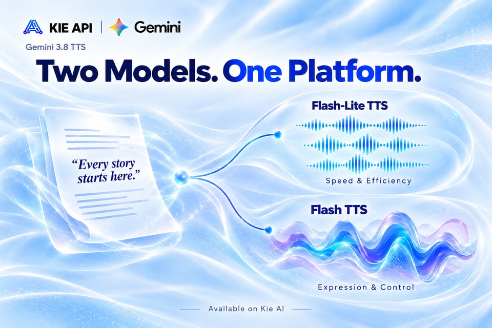 Access Both Gemini 3.8 TTS APIs on Kie AI