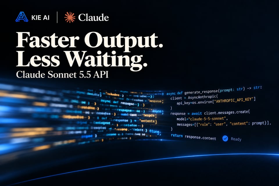 Generate Outputs 30%+ Faster with Claude Sonnet 5.5 API