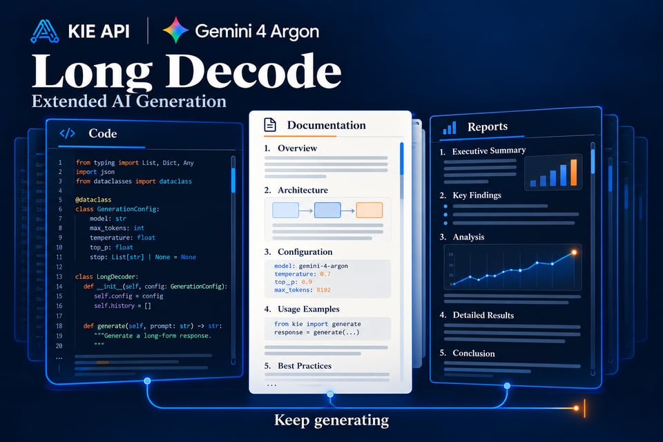 Long Decode for Extended AI Generation